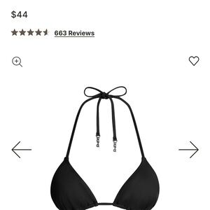 NWT Skims Signature Swim Triangle Top Black size M